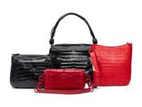 Nancy Gonzalez, Four Red & Black Bags