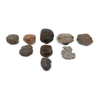 Group of Full Groove Axe, 3/4 Groove Axes and Hammerstone