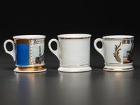 Three Machinist's Porcelain Occupational Shaving Mugs