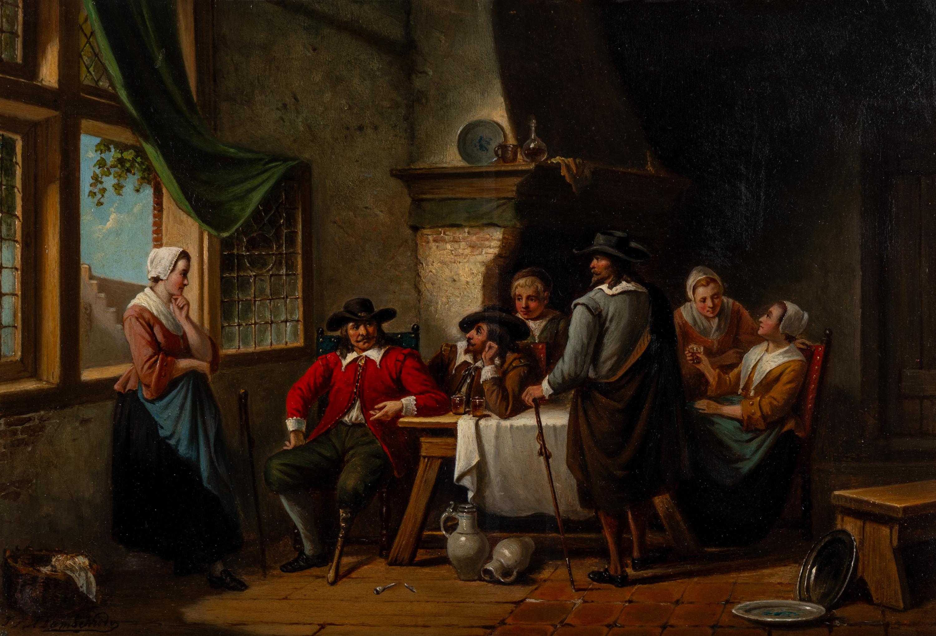 Jan Jacobus Damschroder (Dutch, 1825–1905) — The Gathering