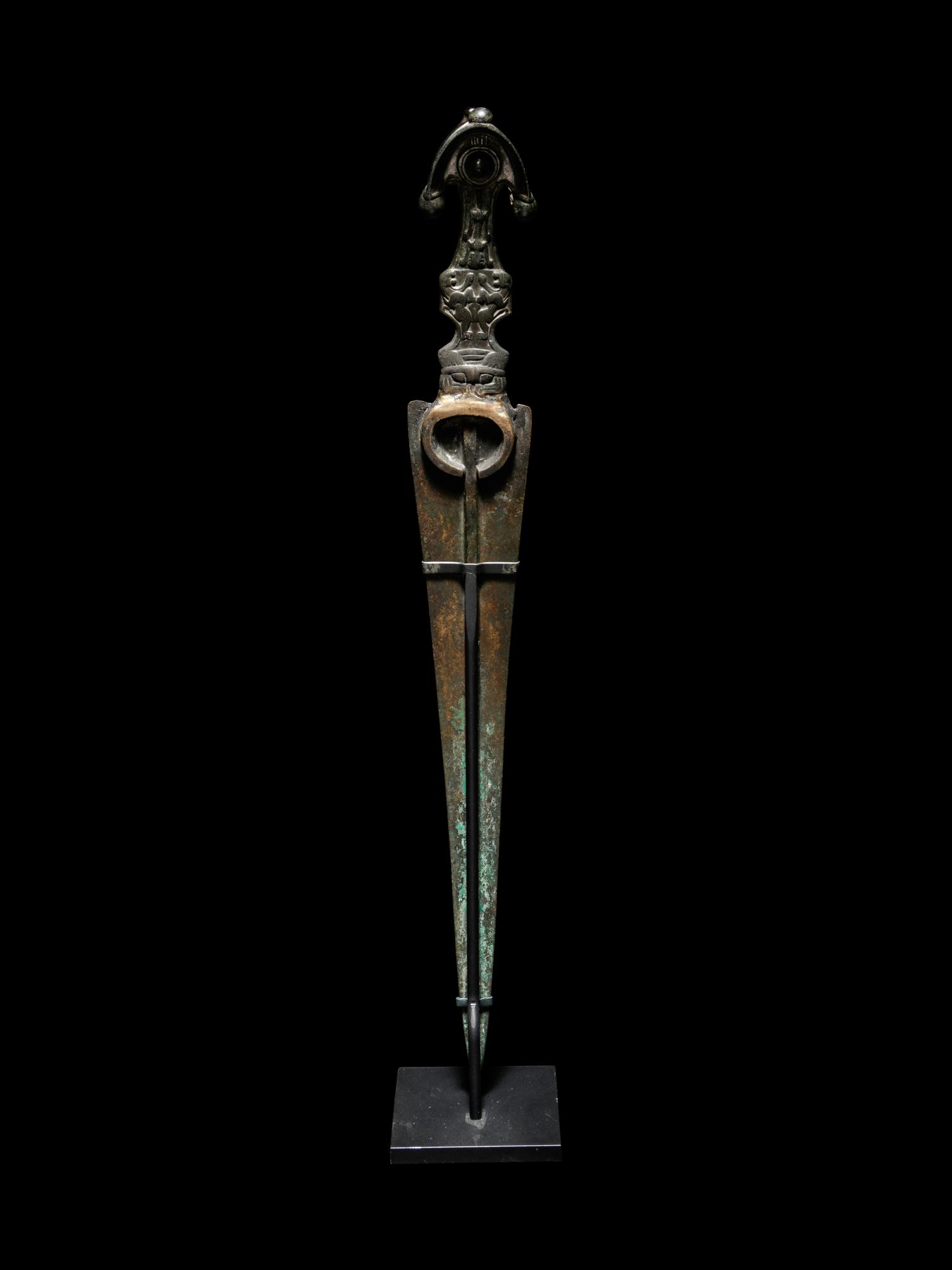 A Luristan Bronze Dagger with an Elaborate Hilt