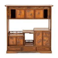 A Chinese Carved Hardwood Display Cabinet