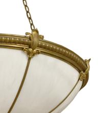 A Set of Four Bronze and Glass Chandeliers 24" W x 24" D x 44" H — United States, Circa 1920