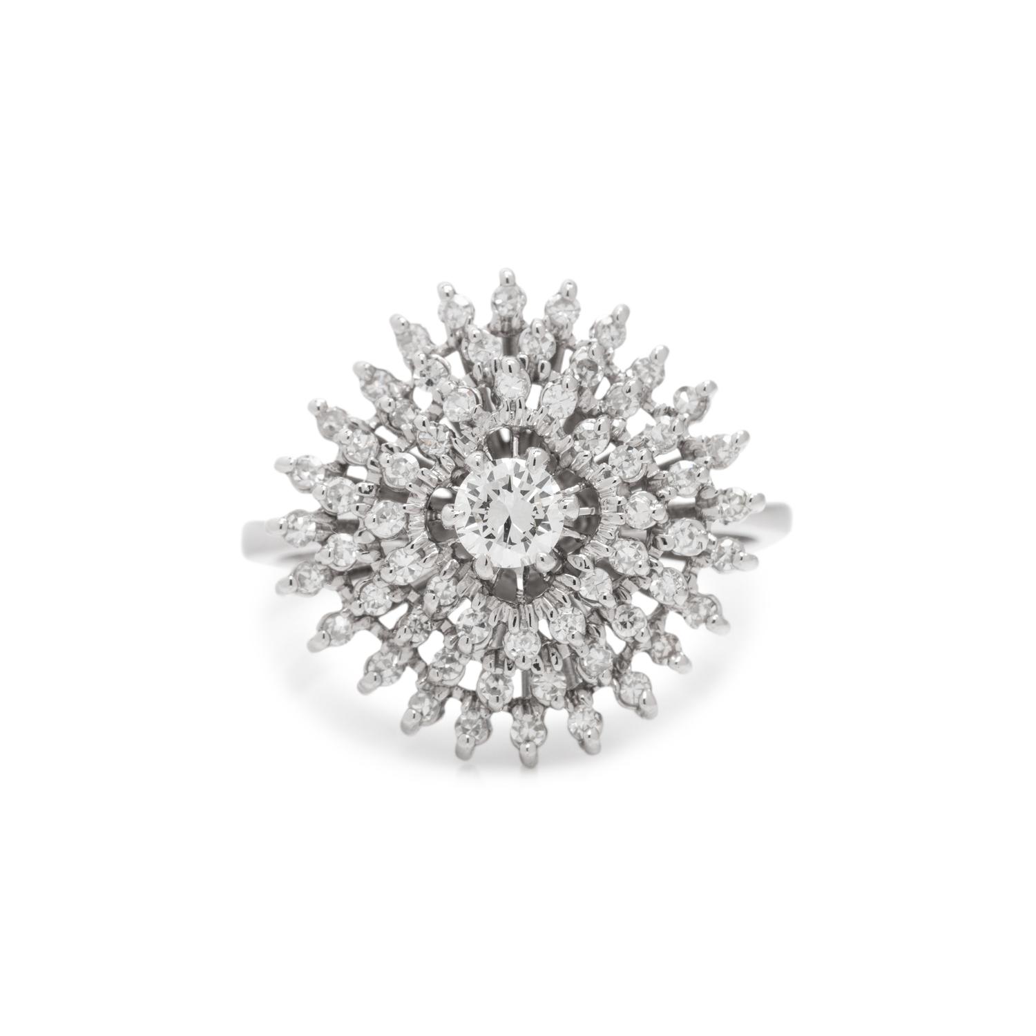WHITE GOLD AND DIAMOND COCKTAIL RING