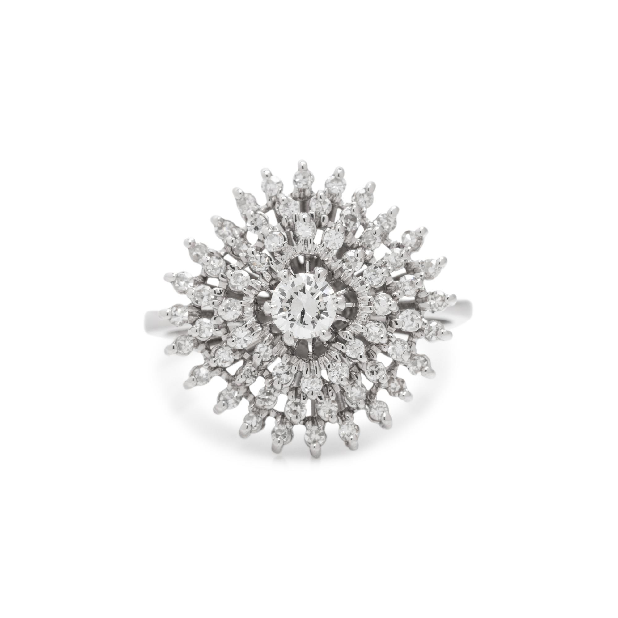 WHITE GOLD AND DIAMOND COCKTAIL RING
