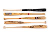 A Group of Five Hall of Fame Signed Autograph Bats (Beckett Authentication Services BAS Certified),