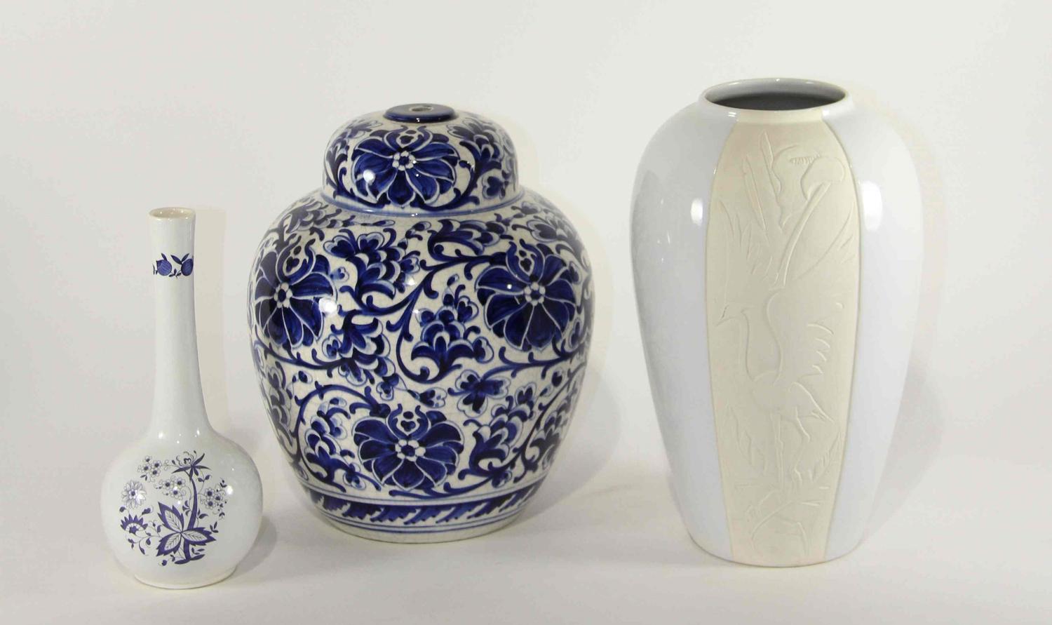 A Collection of Haeger Pottery Articles Height of tallest 13 inches.