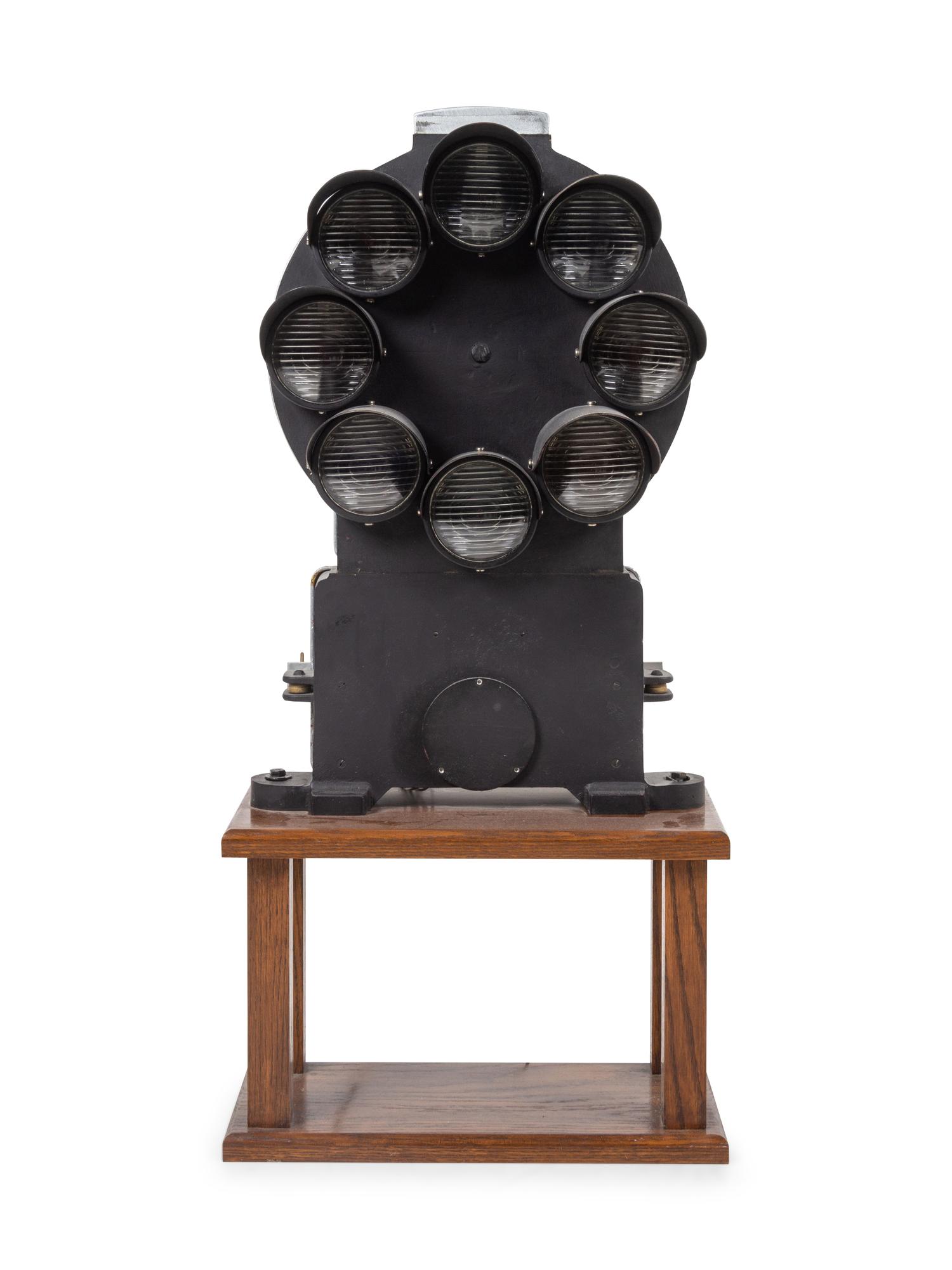 A Painted Metal Eight Light Railroad Signal Lamp