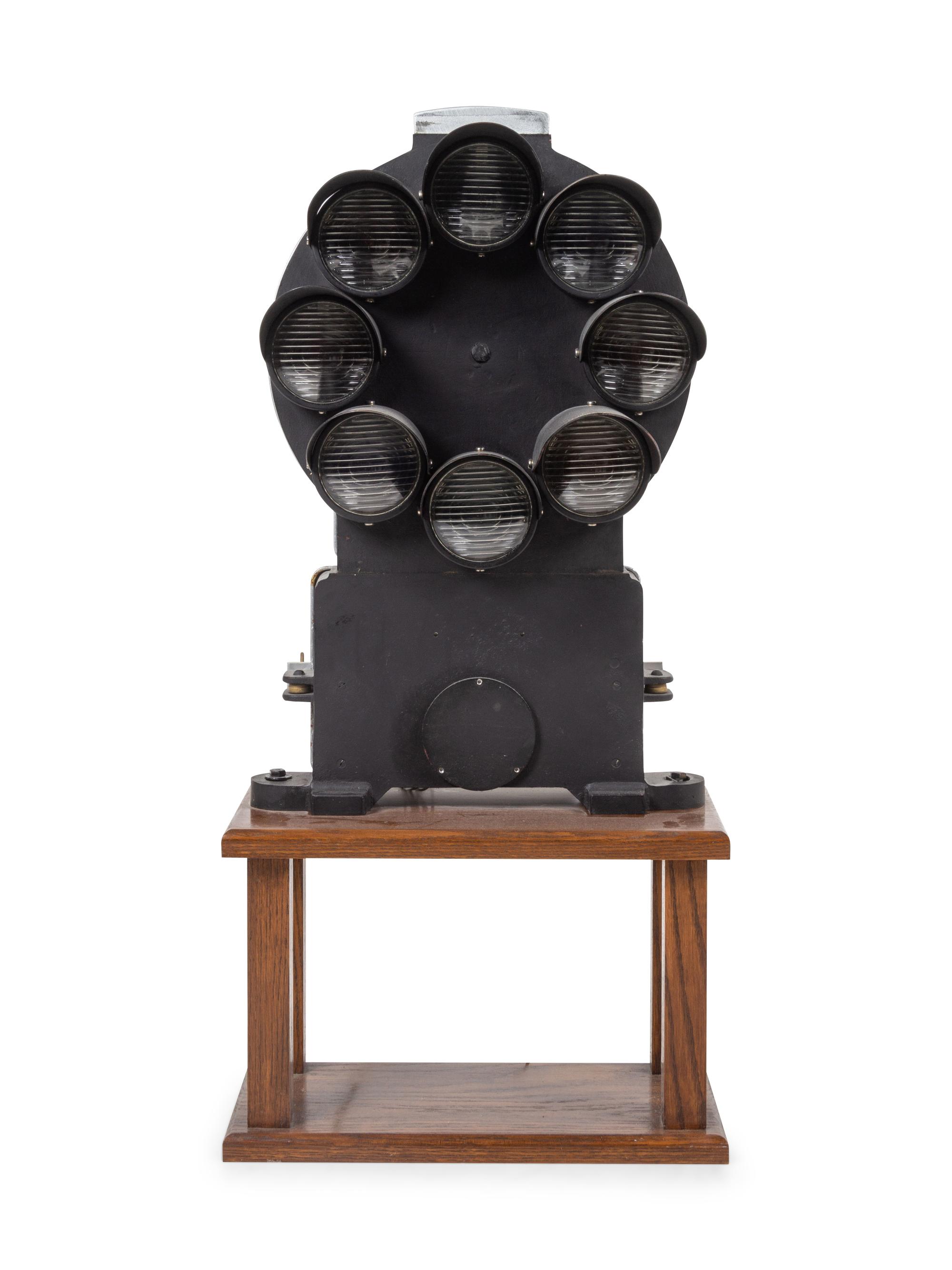A Painted Metal Eight Light Railroad Signal Lamp