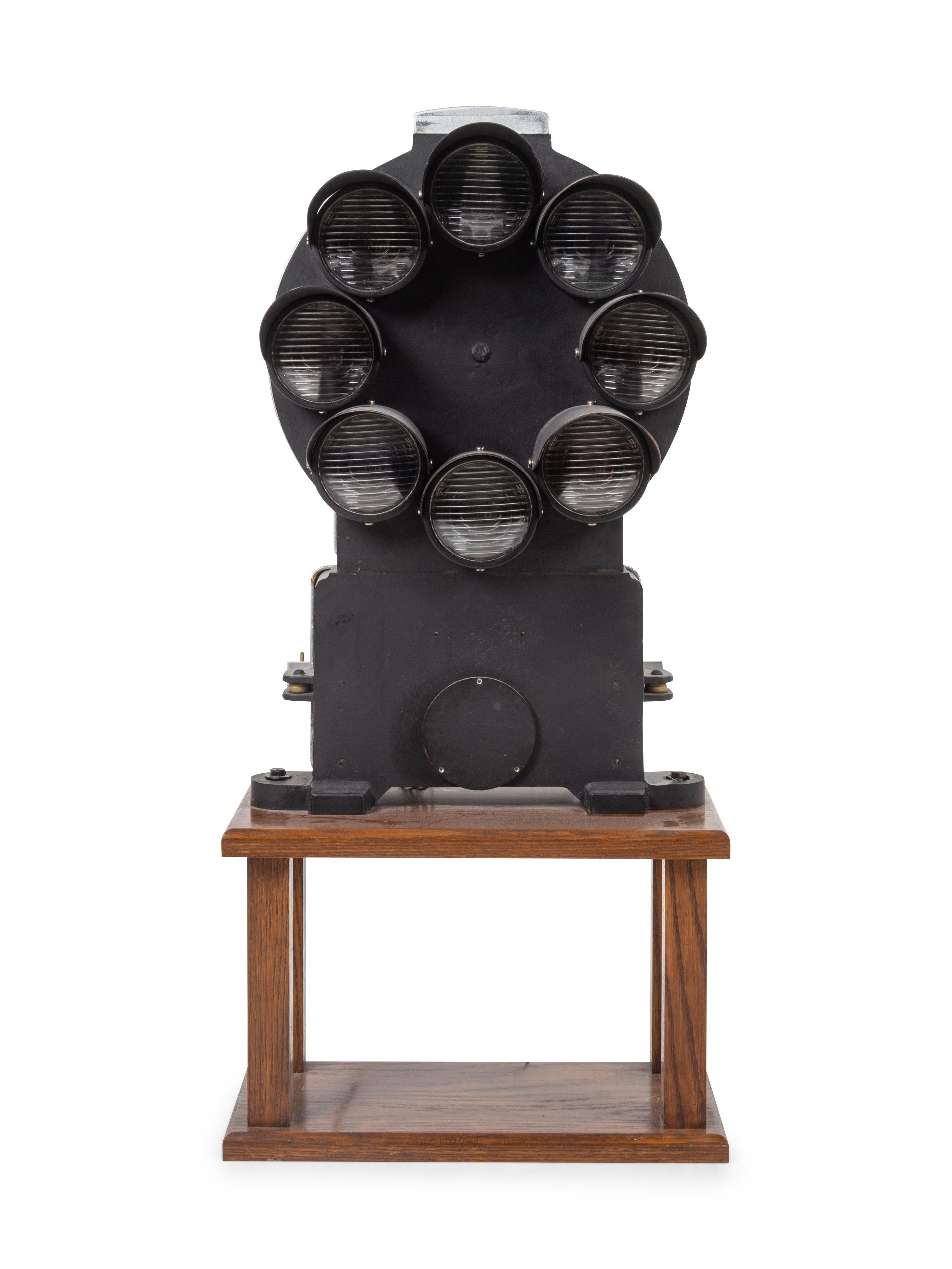 A Painted Metal Eight Light Railroad Signal Lamp