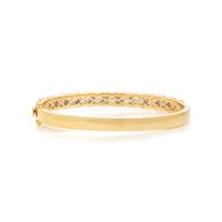 YELLOW GOLD AND DIAMOND BANGLE BRACELET