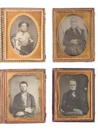 [EARLY PHOTOGRAPHY]. 30 quarter plate daguerreotype portraits of men and women of varying ages.