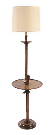 An English Ratchet Floor Lamp Height overall 56 inches. — 20TH CENTURY