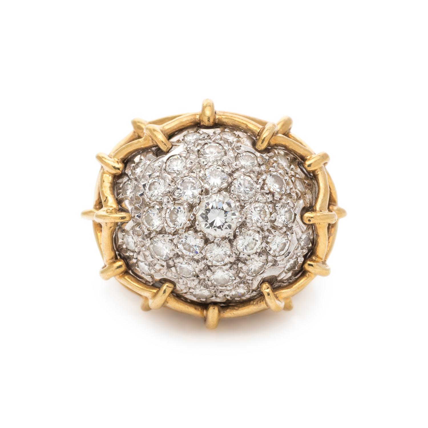 BICOLOR GOLD AND DIAMOND RING
