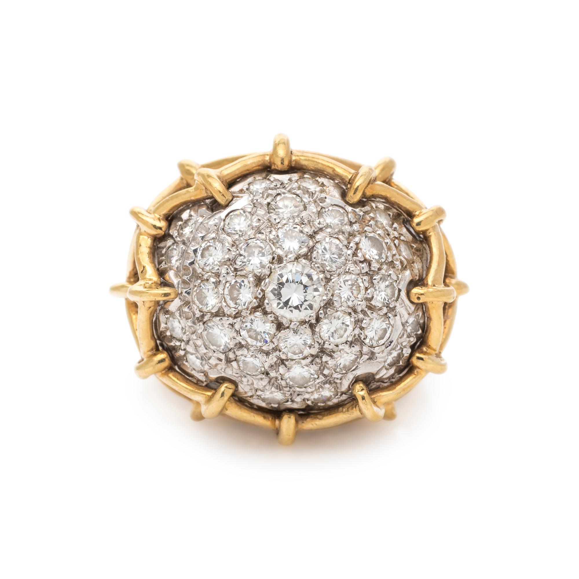 BICOLOR GOLD AND DIAMOND RING
