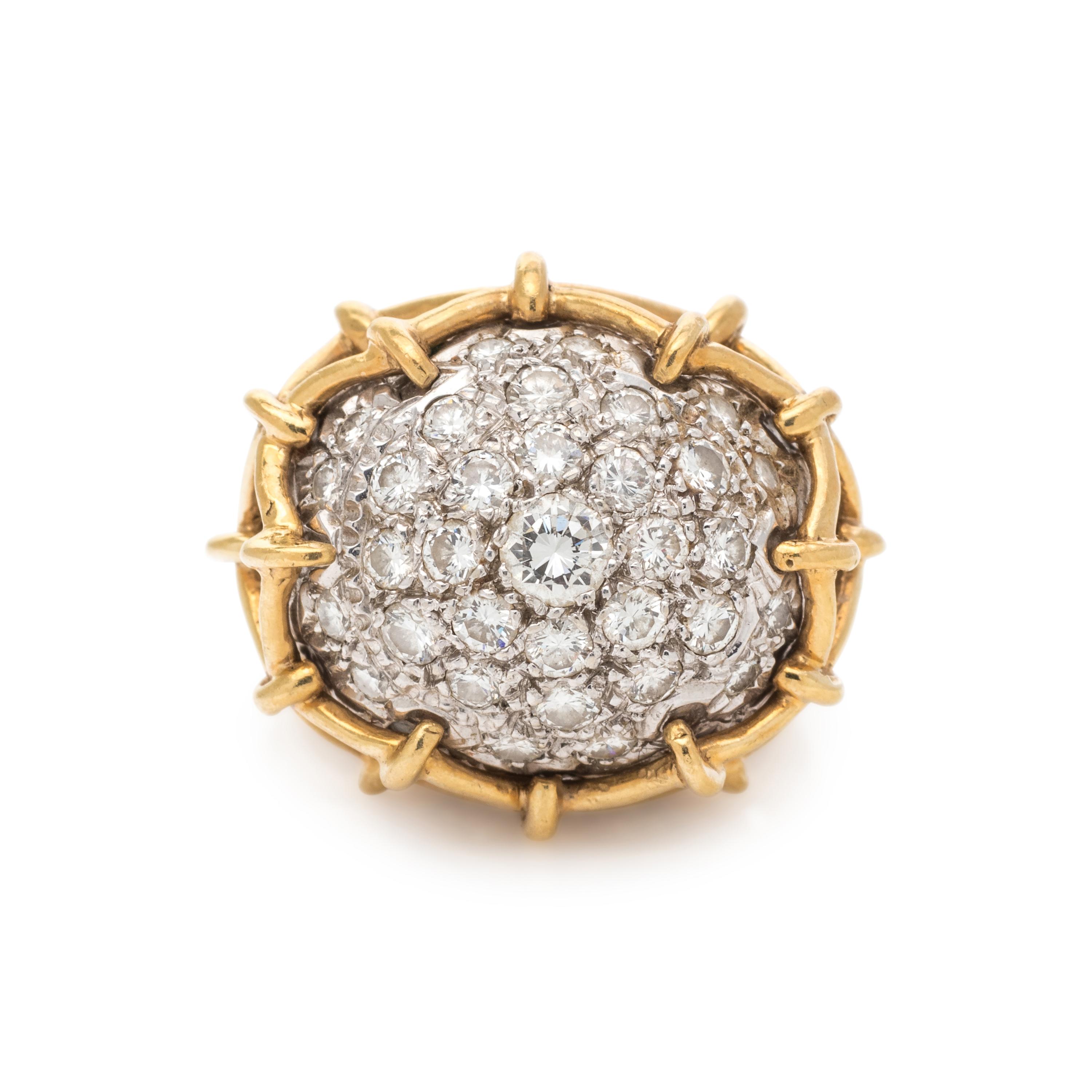 BICOLOR GOLD AND DIAMOND RING