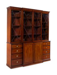 A George III Mahogany Breakfront Bookcase
