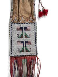 Sioux Beaded Hide Tobacco Bag, Photographed by Charles Carpenter
