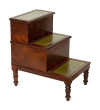 A Set of Late William IV Mahogany Bed Steps