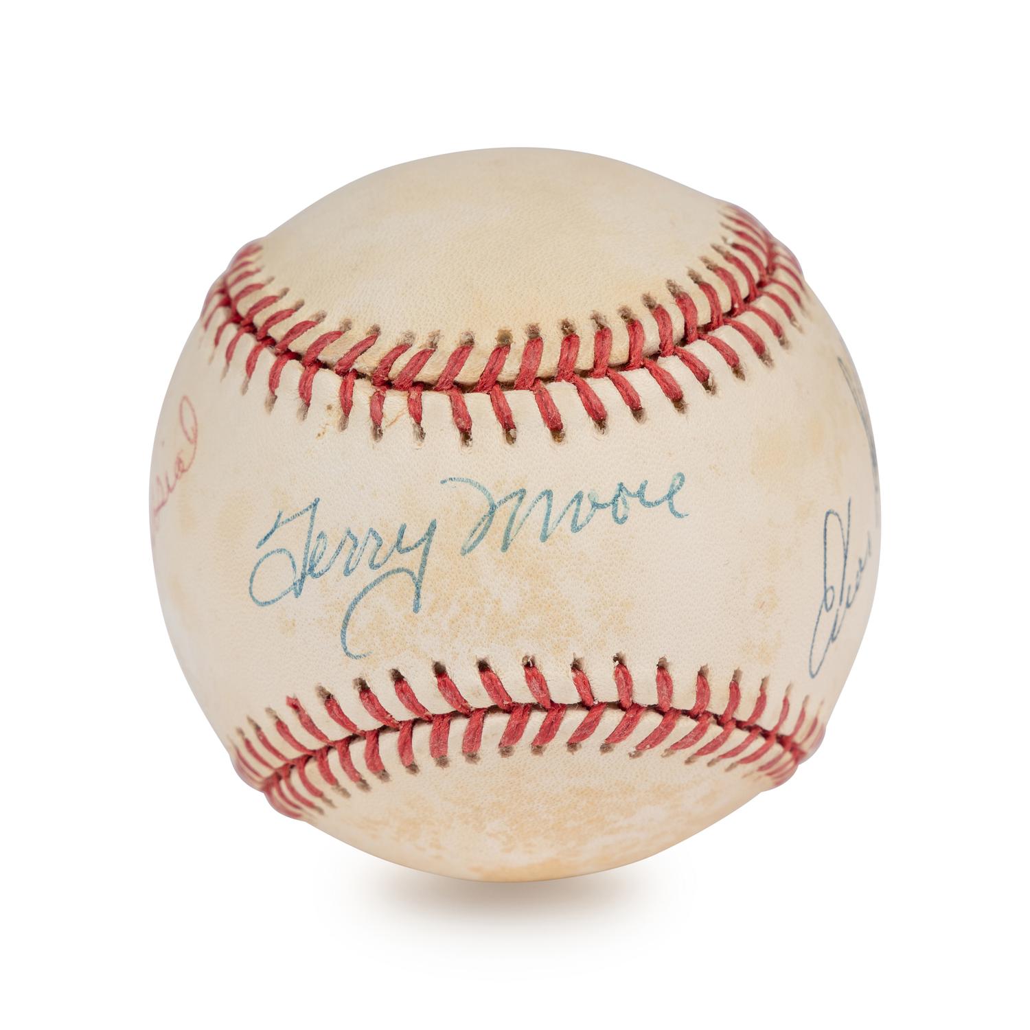 A Stan Musial, Terry Moore, and Enos Slaughter Signed Autograph Baseball (Beckett Authentication Services Letter)
