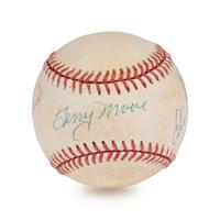 A Stan Musial, Terry Moore, and Enos Slaughter Signed Autograph Baseball (Beckett Authentication Services Letter)