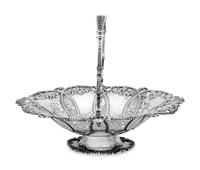 A Victorian Silver Centerpiece Basket