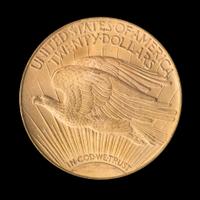 A United States 1909-S St. Gaudens $20 Gold Coin