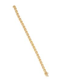 YELLOW GOLD AND DIAMOND LINE BRACELET