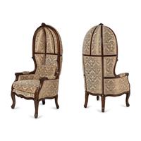 A Pair of Louis XV Style Walnut Guérites
