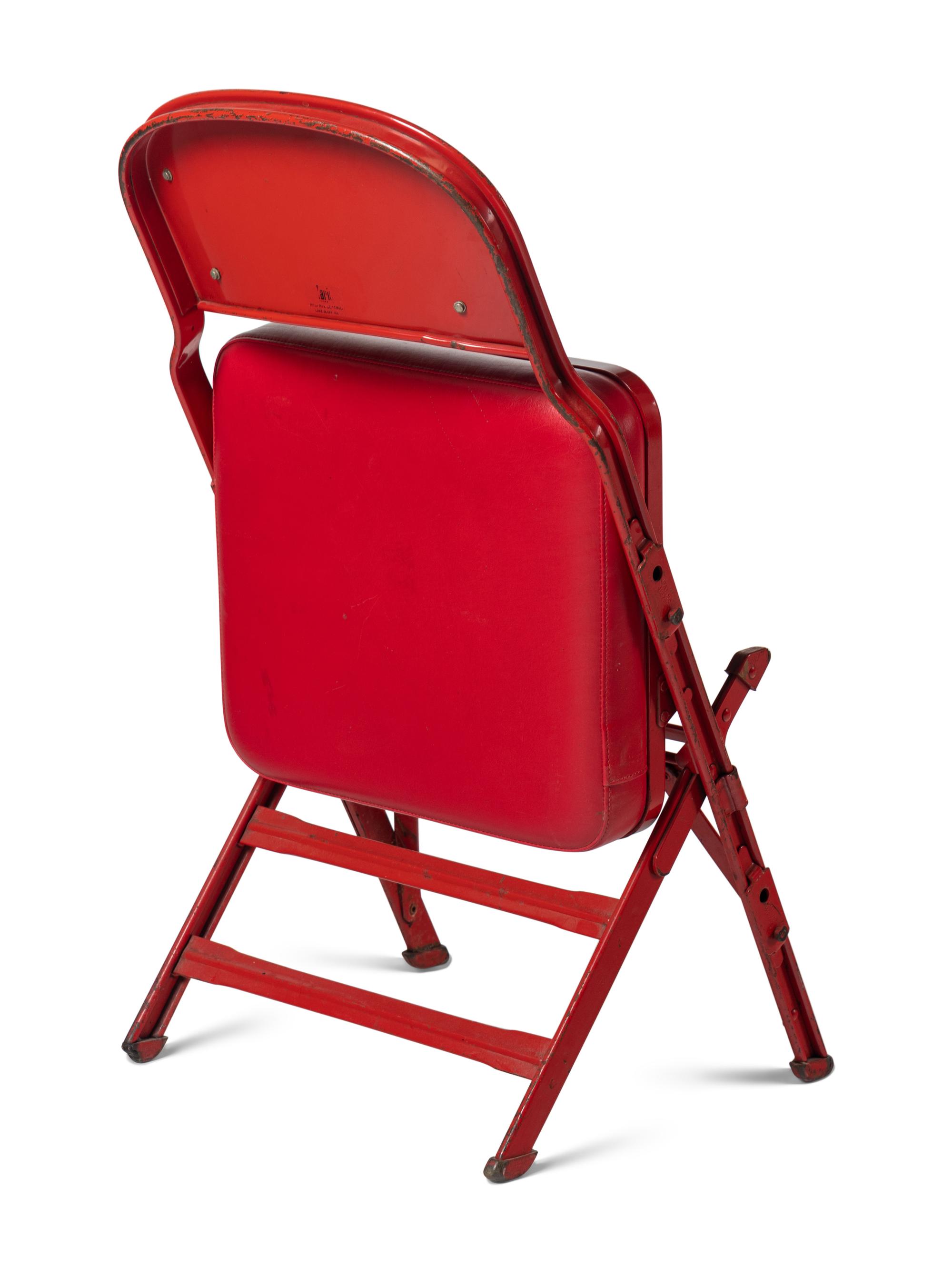 An Original Michael Jordan Early Career Era Chicago Stadium Courtside Chair