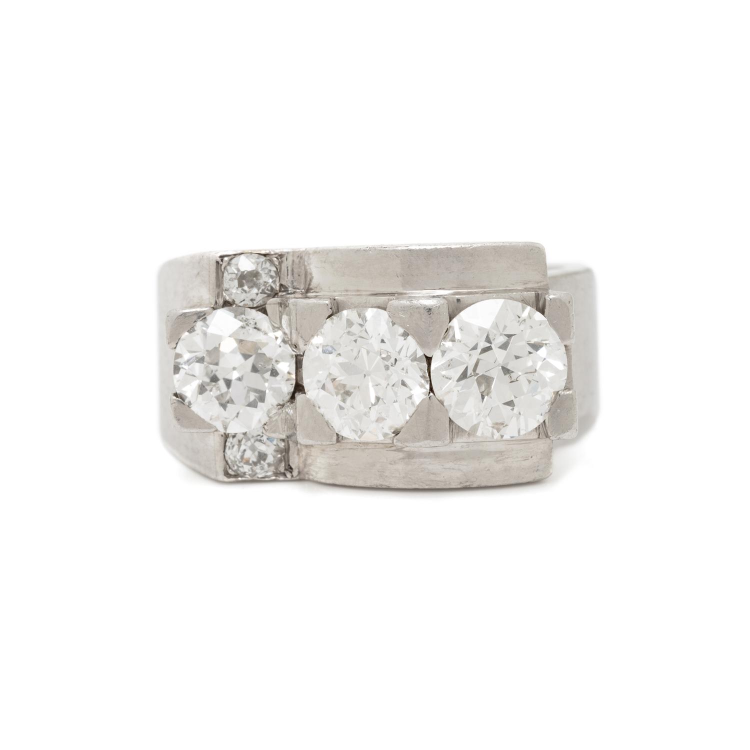 PLATINUM AND DIAMOND RING