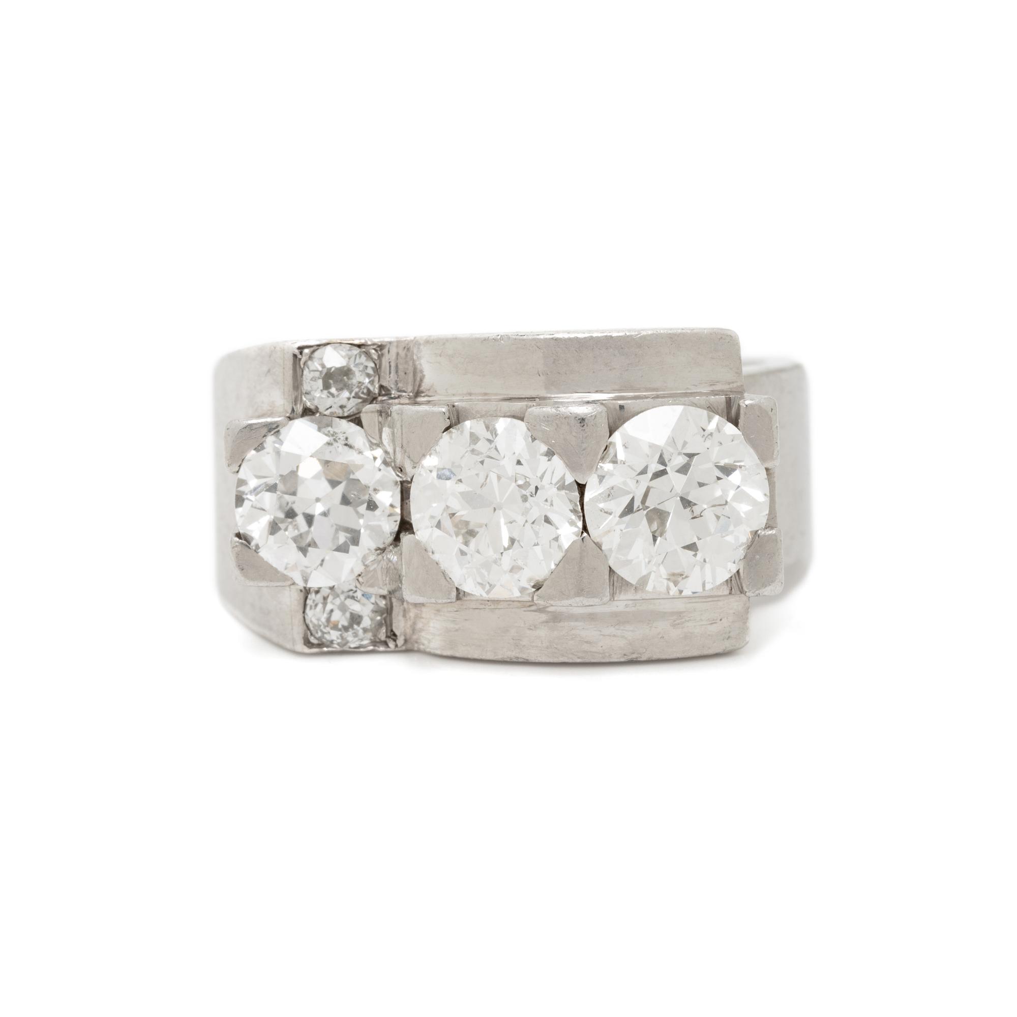 PLATINUM AND DIAMOND RING
