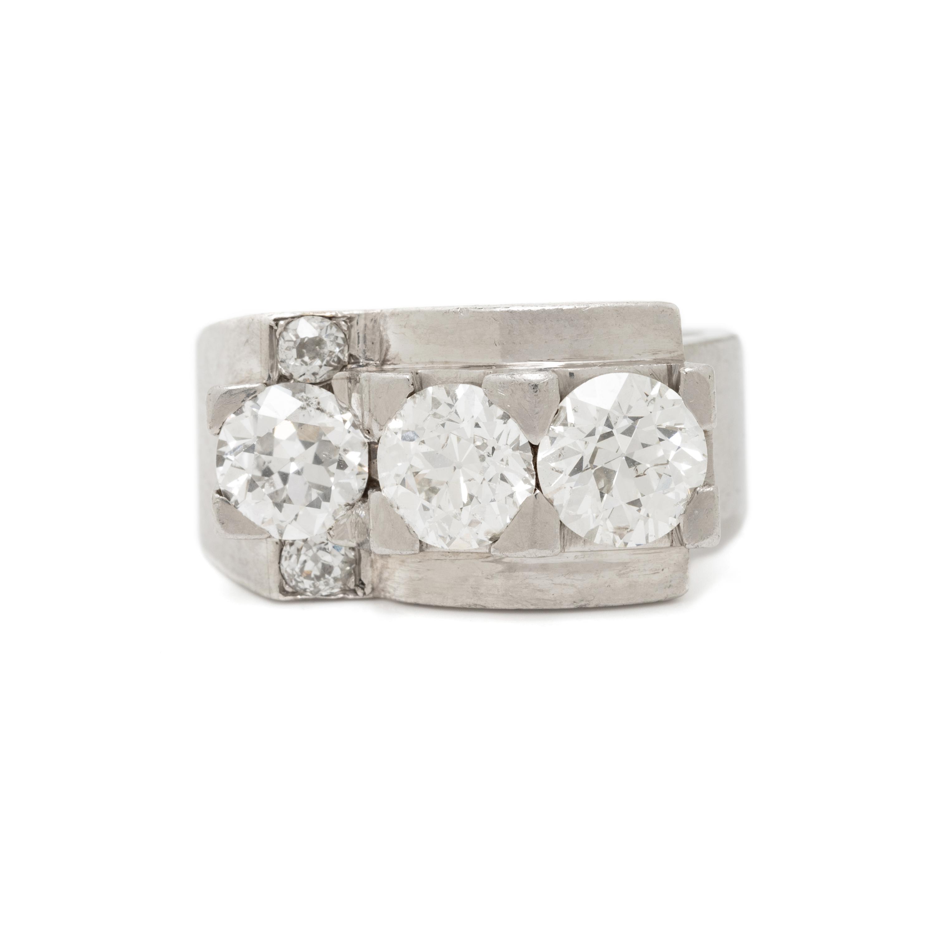 PLATINUM AND DIAMOND RING