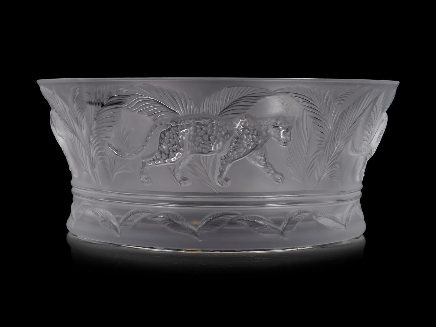 A Lalique Jungle Bowl