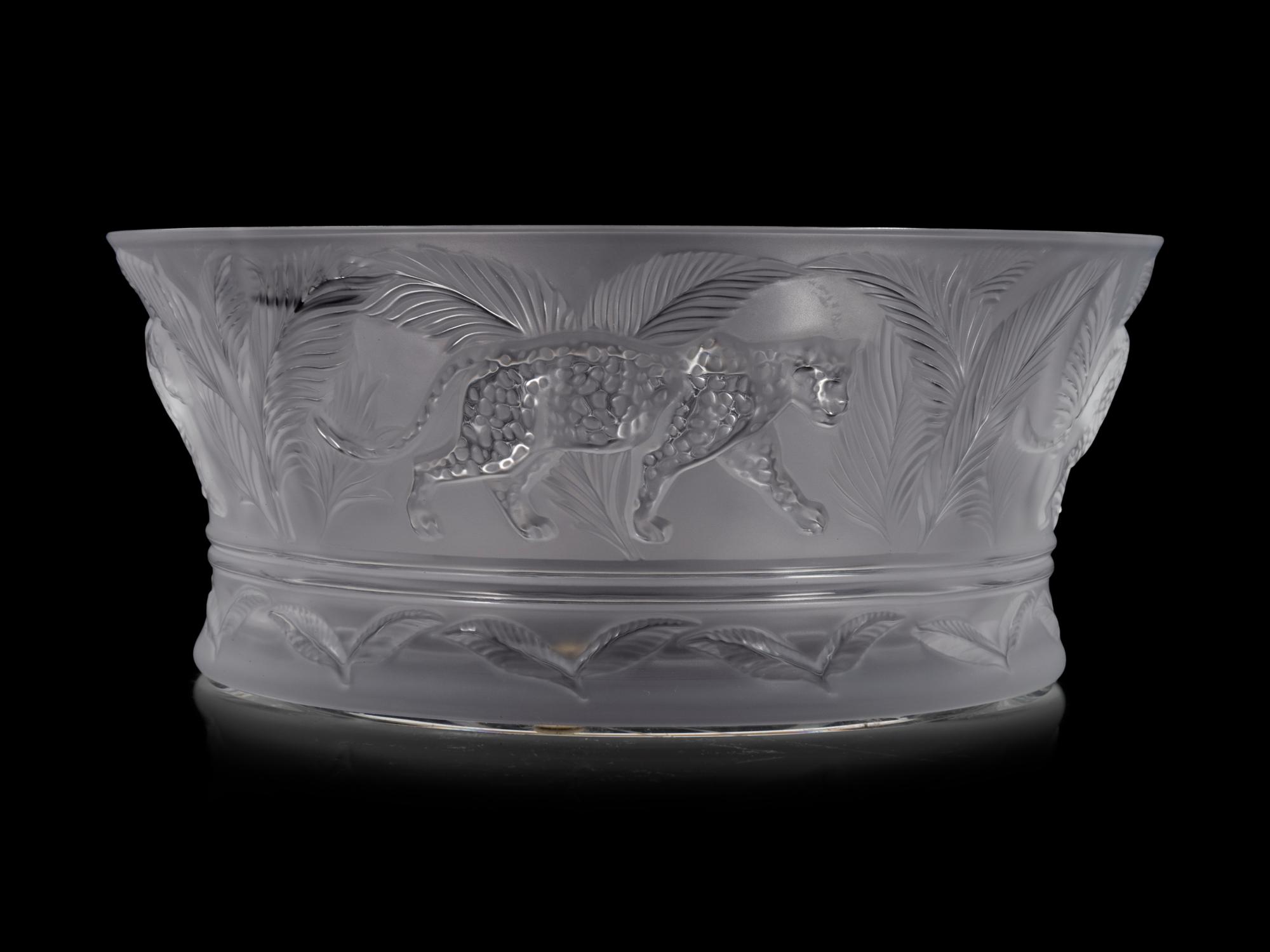 A Lalique Jungle Bowl