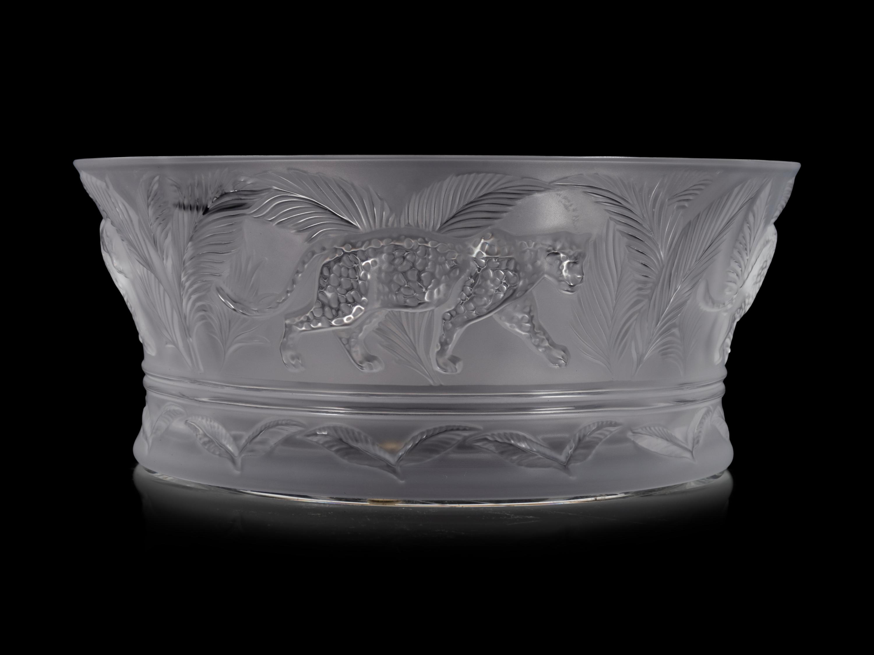 A Lalique Jungle Bowl