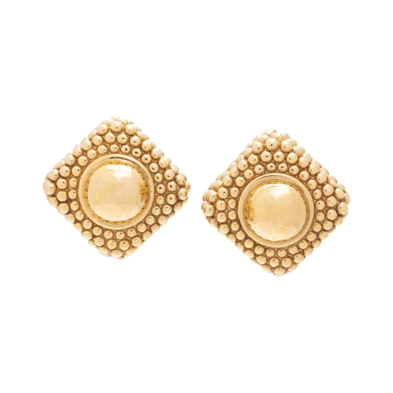 YELLOW GOLD EARCLIPS