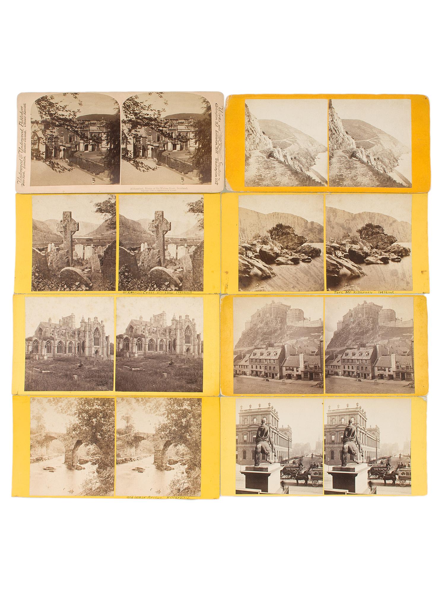 [EARLY PHOTOGRAPHY]. Collection 52 stereoviews dating from the 19th-20th century, highlighted by H.A. Doerr Stereoview of the Alamo.