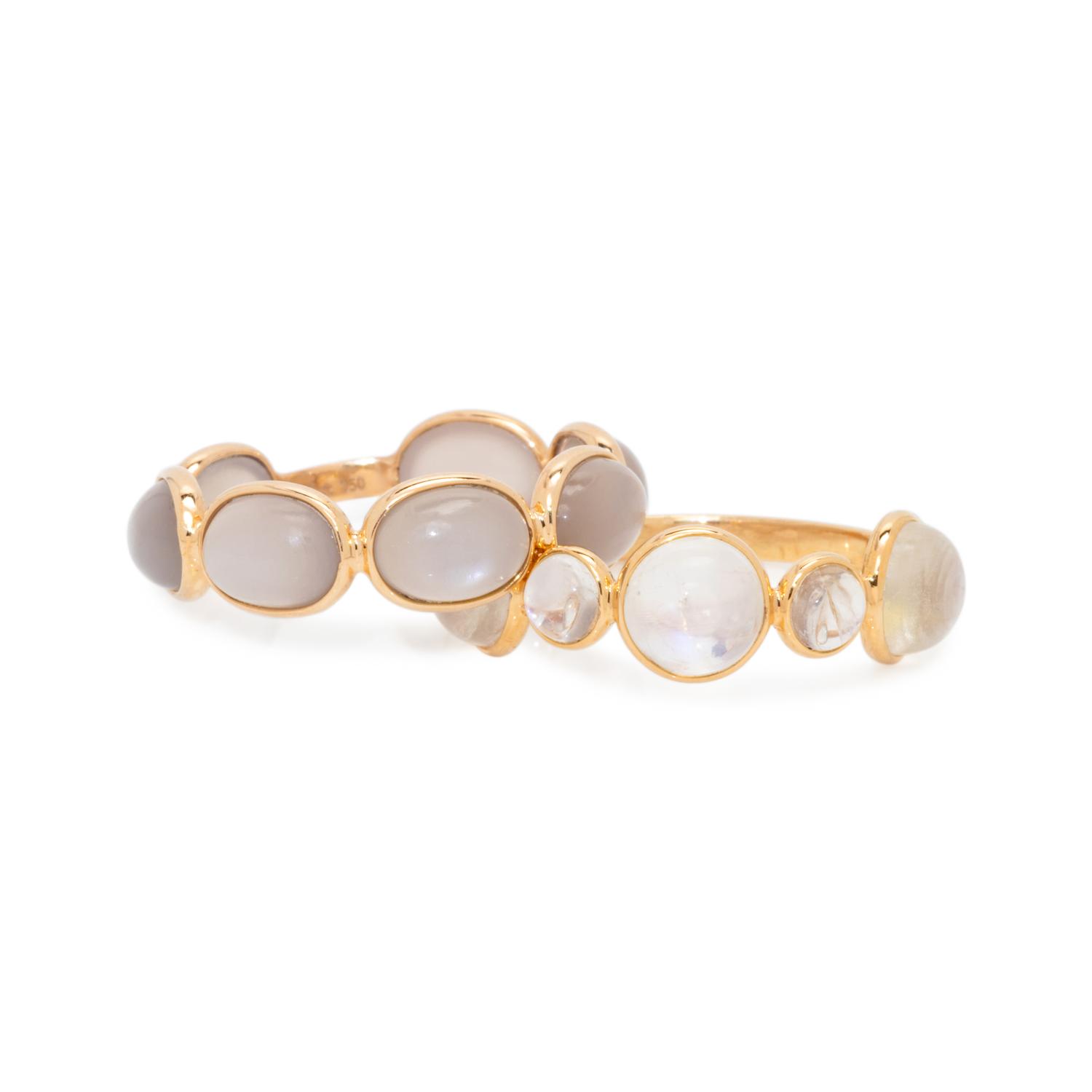 COLLECTION OF MOONSTONE RINGS