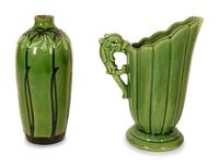 Two Green-Glazed Pottery Articles