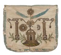 An English Beaded and Embroidered Silk Apron