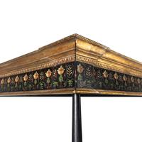 A George III Style Painted and Parcel Gilt Tester Bed