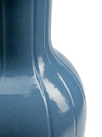 A Pair of Chinese Shouldered Ovoid Blue-Glazed Porcelain Vases