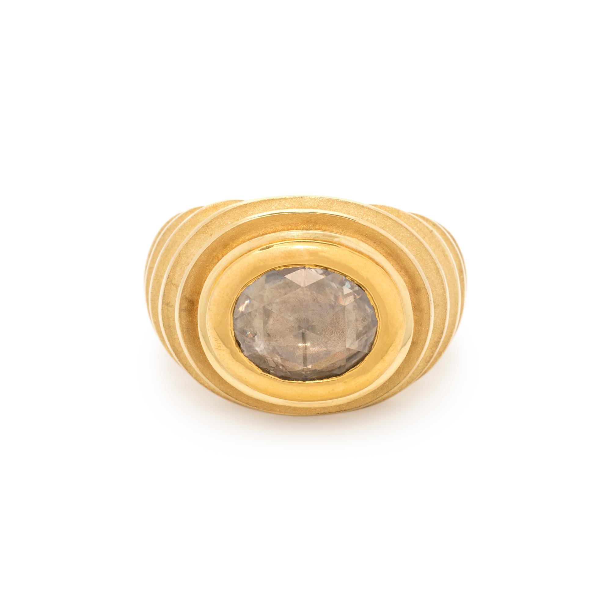 CHRISTOPHER WALLING, YELLOW GOLD AND DIAMOND RING