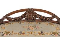 A Louis XVI Style Carved Walnut Window Seat