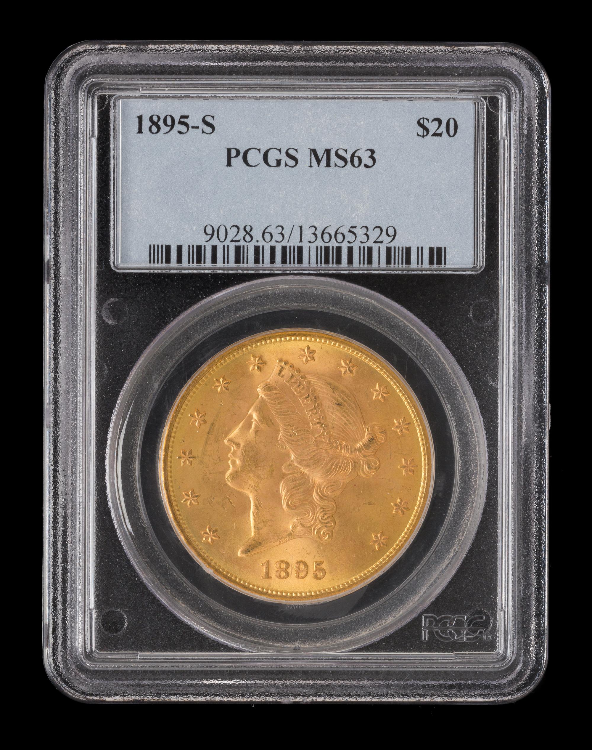 A United States 1895-S Liberty Head $20 Gold Coin