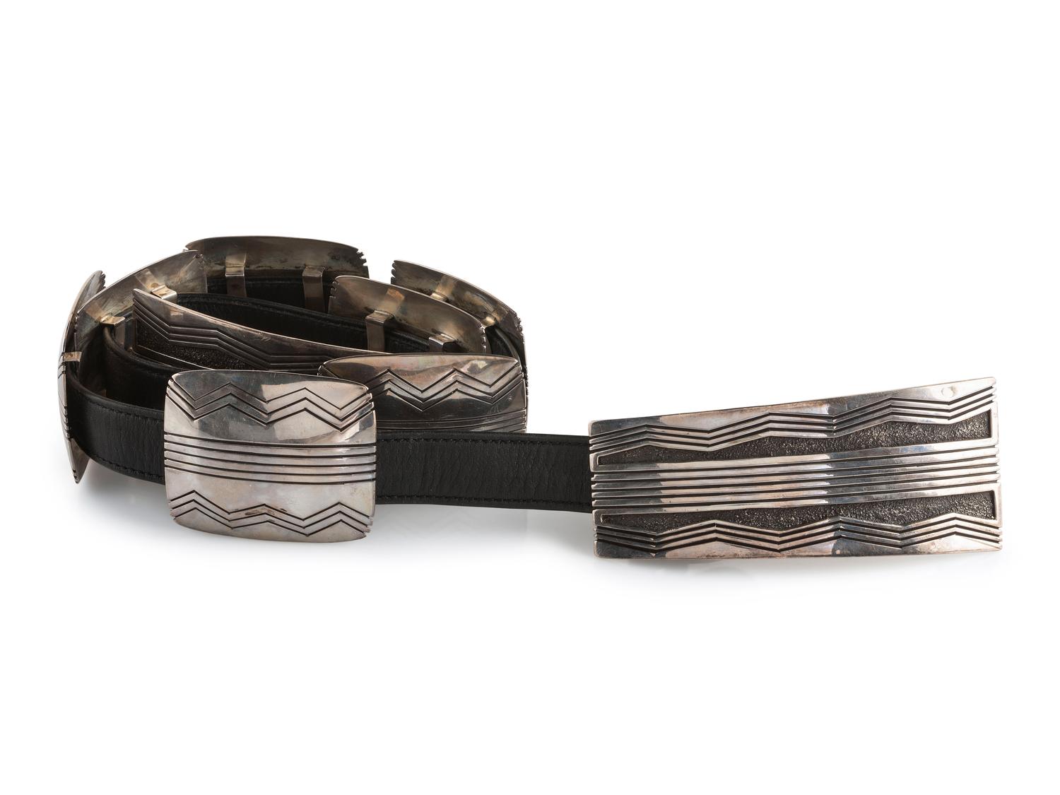 Southwestern-style Silver Concha Belt