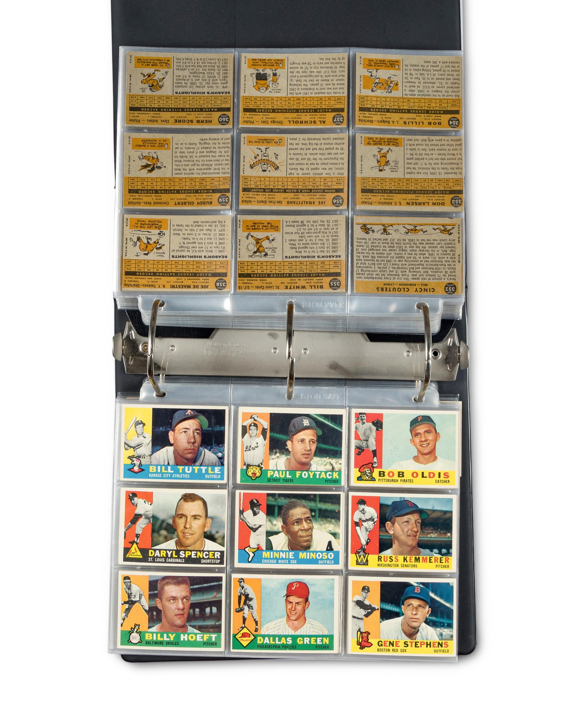 A Complete Set of 1960 Topps Baseball Cards (572/572) Including Carl Yastrzemski Rookie and Mickey Mantle SGC Graded Issues,