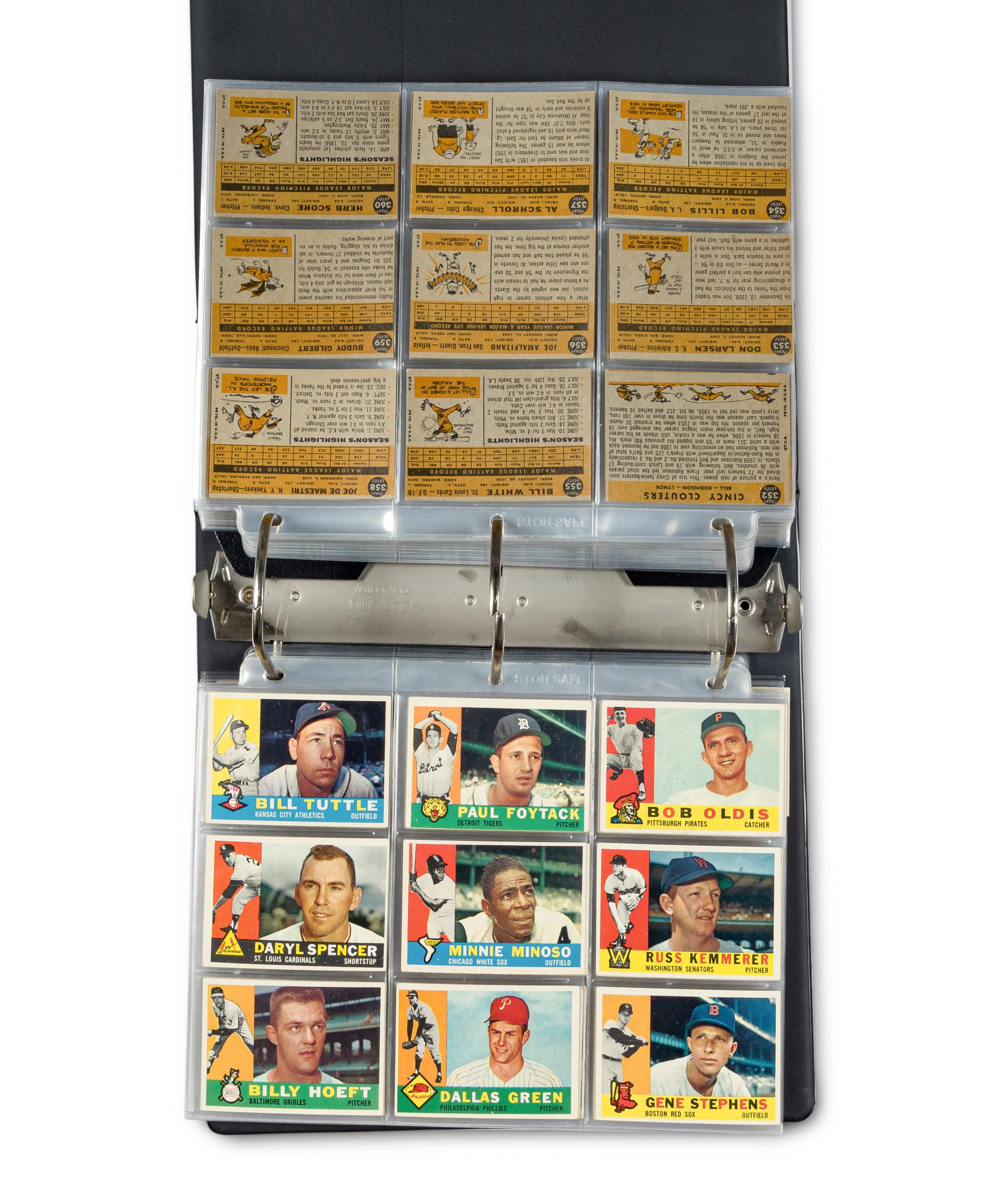 A Complete Set of 1960 Topps Baseball Cards (572/572) Including Carl Yastrzemski Rookie and Mickey Mantle SGC Graded Issues,
