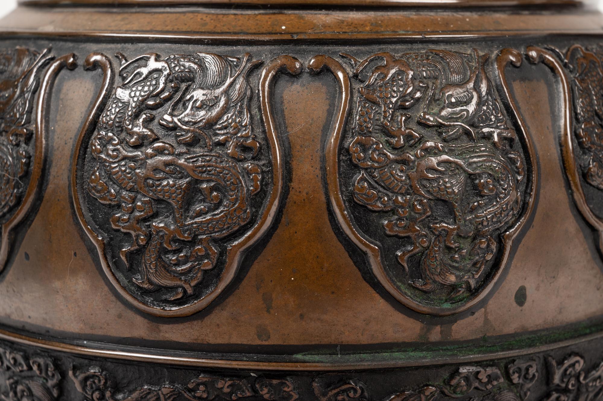 Four Bronze Vases